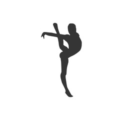 Fototapeta na wymiar Hot woman dancing shape icon vector