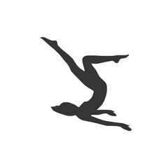 Woman dance shape Icon Vector