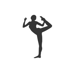 Woman dance shape Icon Vector