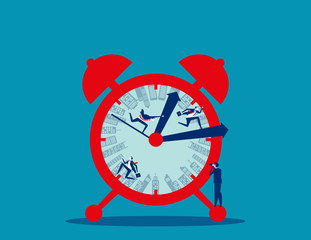 Business and working watch. Concept business vector, Clock, Time, People working.