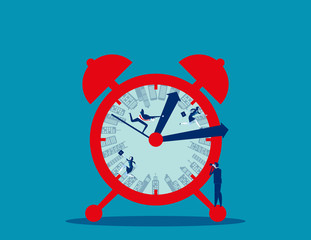 Business and working watch. Concept business vector, Clock, Time, People working.