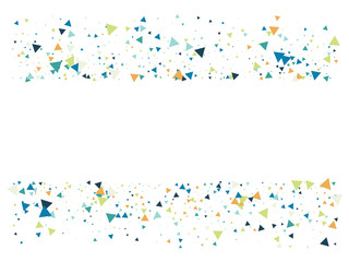 Blast Glass Shatter Memphis Vector Frame. Triangle Fragmentation Particles Explosion Border Design. Breakage Fast Moving Fragments Exploding Glass Frame. Shattered Fragments Burst Explosive Background