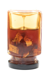 honey in a glass jar bank