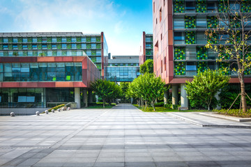 House on green field with poppy flowers © evening_tao