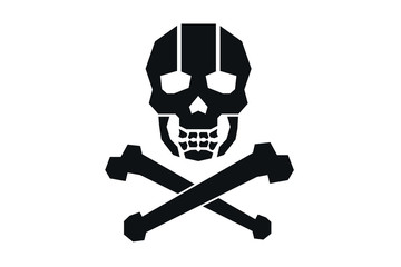 Skull and crossbones - a mark of the danger warning.