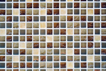 Mother of pearl tiles. Closeup photo of Mother of pearl mosaic tiles.