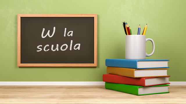 Back to School Italian Language Concept