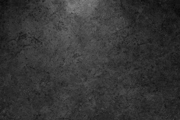 Dark wooden table. Top view with Copy space