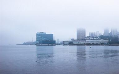 Fototapeta premium Vladivostok, Primorye / Russian Federation - July 28 2018: Fyodorov Bay