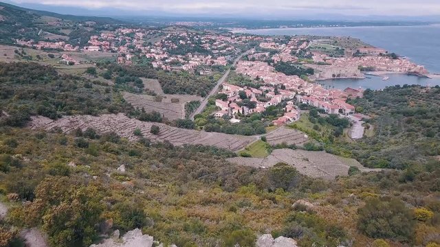 Dron shoot from colliure france