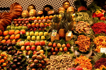 Étale,de fruits et légumes