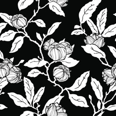 Floral seamless pattern. Flowers illustration