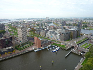 Fototapeta premium Rotterdam city view out off the sky