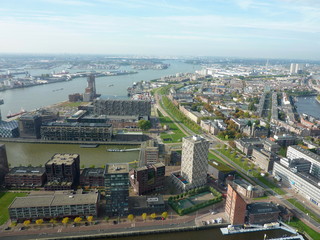 Obraz premium Rotterdam city view out off the sky