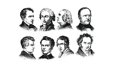 Vintage Illustration of People from the 1800's