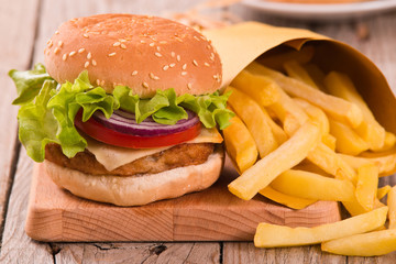 Hamburgers. 