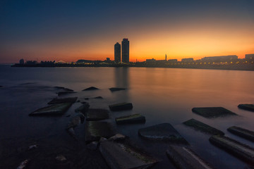 atardecer en Barcelona