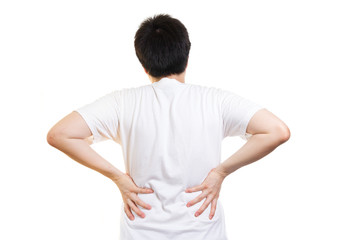 man with a back pain
