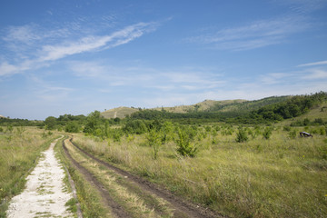 Fototapeta na wymiar Molodetskiy Kurgan. Attraction of the Samara region