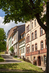 Fototapeta na wymiar Häuserzeile am Frauenplan in Eisenach, Thüringen