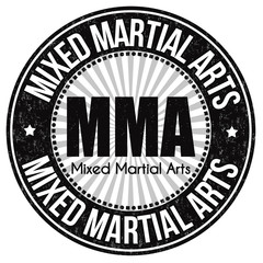 MMA ( Mixed Martial Arts) grunge rubber stamp