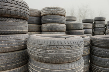 Fototapeta na wymiar old tires
