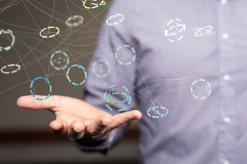 connection network in hand