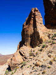 Obraz premium Mount Teide is the third highest volcanic structure and most voluminous in the world after Mauna Loa and Mauna Kea in Hawaii. It is the highest peak on the Canary Islands and in the whole of Spain.