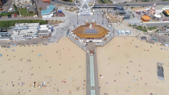 Bournemouth Pier and Aerial View of the UK Seaside Town