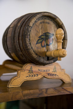 Old Wooden Barrel - traditional Romanian drink