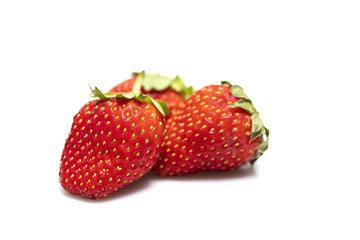 Erdbeeren auf weissem Hintergrund