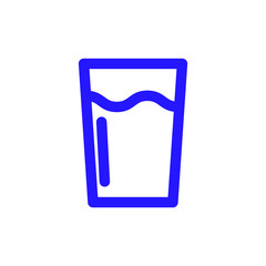 Glass of water vector icon isolated on background. Trendy sweet symbol. Logo illustration