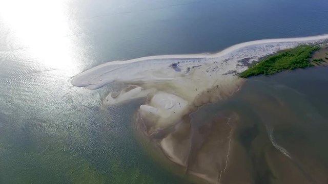 Aerial view of Mangue Seco Beash, Jandaira, Bahia, Brazil