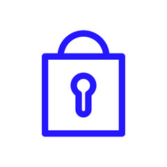 Lock square vector icon isolated on background. Trendy sweet symbol. Logo illustration