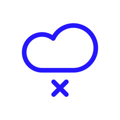 Obraz premium Cloud x vector icon isolated on background. Trendy sweet symbol. Logo illustration