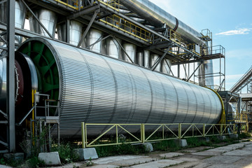 Drum Dryer for wood chips and other biomass products. Equipment for the production of wood pellets. Woodworking industry