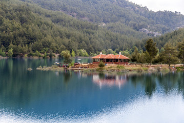 Fototapeta premium Mugla, Turkey, 13 May 2012: Lake of Ula