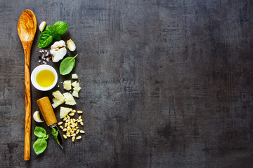 Ingredients for pesto sauce