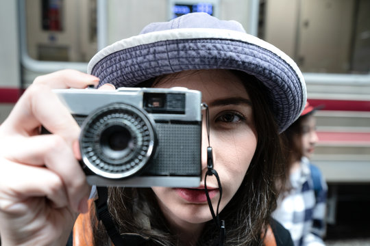 Traveller is taking a phoo of herself by one hand