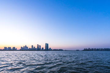 panoramic city skyline in urban