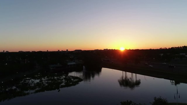 Beautiful view of Orlando at sunset.