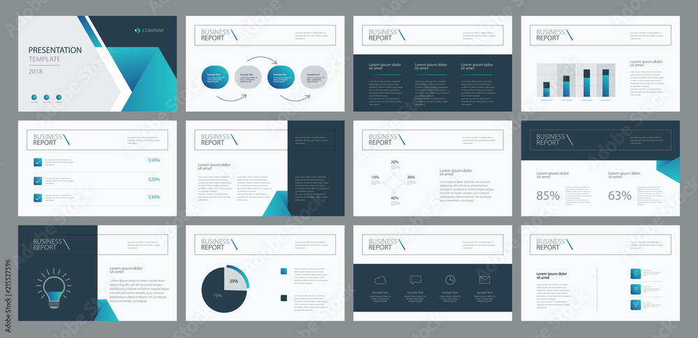 Aufkleber business presentation template design and page layout design for brochure ,annual report and company