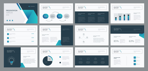 Fototapeta na wymiar business presentation template design and page layout design for brochure ,annual report and company profile , with info graphic elements 