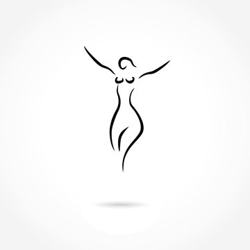woman shape body icon vector Stock Vector