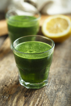 Healthy spinach and kale drink