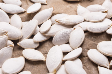 pumpkin seed oil on a rustic background