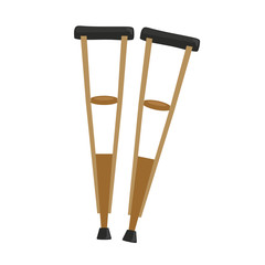 crutches vector collection design