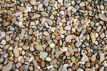 Brown pebbles stone background