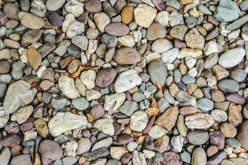 Brown pebbles stone background