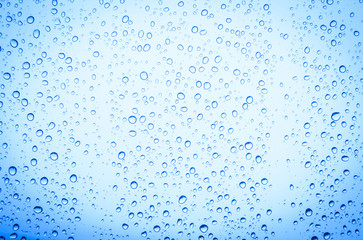 Water drops on glass, rain drop